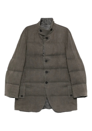 Yohji Yamamoto padded buttonfastening jacket - Grey