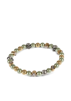 Alexander McQueen skull beaded bracelet - Green