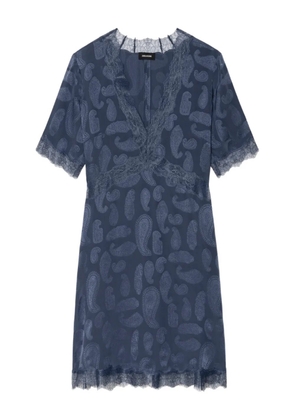 Zadig&Voltaire paisley-pattern V-neck dress - Blue