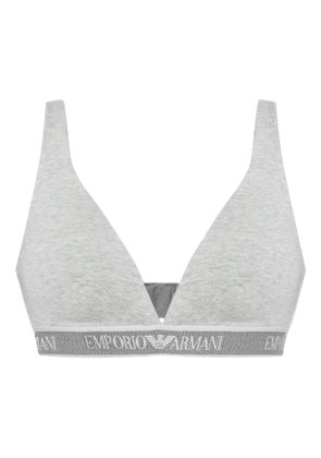 Emporio Armani logo-band bra - White