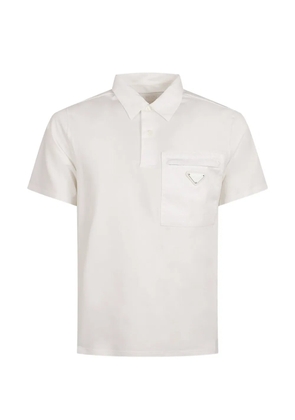 Prada logo-detail pocket polo shirt - White