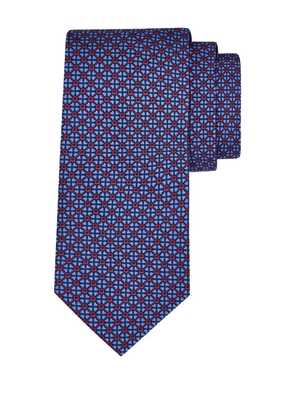 Ferragamo patterned silk tie - Blue