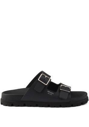 Prada metal buckle strap sandals - Black