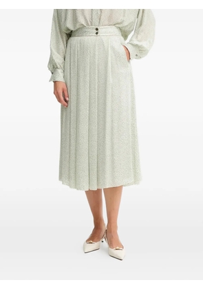 Forte Forte button pleated midi skirt - Green