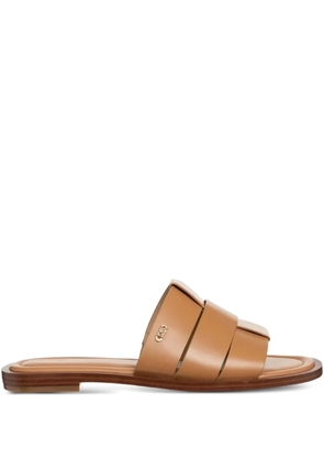 Michael Michael Kors leather cross-strap flat sandals - Neutrals