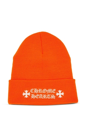 Chrome Hearts embroidered-logo beanie hat - Orange