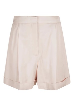 Alexander McQueen pleated cuffed-hem shorts - Neutrals