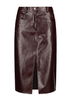 LIU JO five-pocket midi skirt - Brown