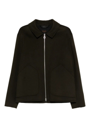 Paltò zip wool coat - Green