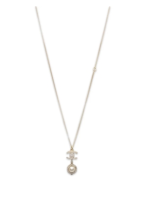 CHANEL Pre-Owned 1986-1988 CC faux-pearl necklace - Gold