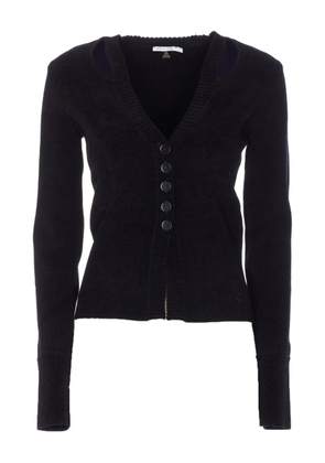 Patrizia Pepe button cut-out cardigan - Blue