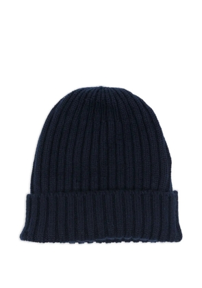 Fedeli ribbed cashmere beanie - Blue