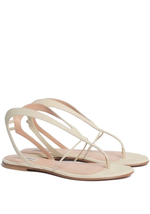 Alberta Ferretti thong strap sandals - Neutrals