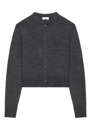 Courrèges buckle button cardigan - Grey
