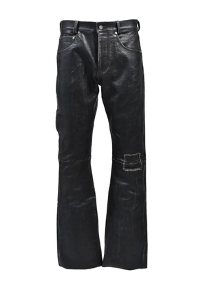 Enfants Riches Déprimés Crust Repaired Leather flared jeans - Black