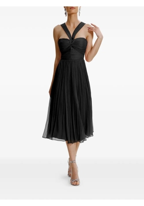 FRAMBOISE Gaia sleeveless pleated midi dress - Black