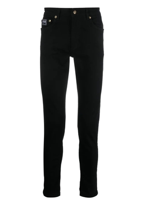 Versace Jeans Couture logo-patch cotton trousers - Black