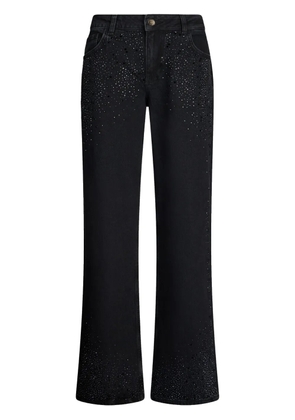 LIU JO rhinestone wide-leg jeans - Black