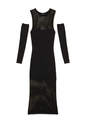 TWINSET cut-out detail sleeveless midi dress - Black