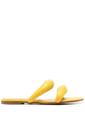 Gianvito Rossi padded slip-on sandals - Yellow