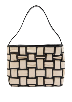 St. Agni Border Woven tote bag - Neutrals