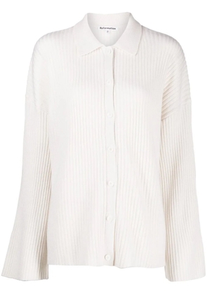 Reformation Fantino cashmere collared cardigan - White