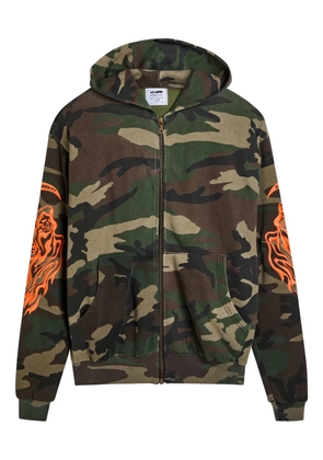 Warren Lotas Reaper camouflage zip-up hoodie - Green
