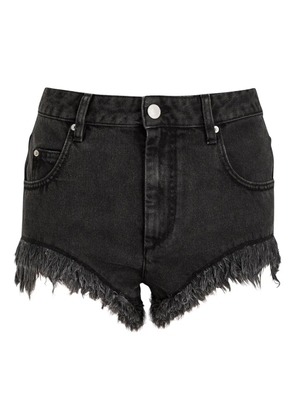 ISABEL MARANT Eneidao frayed shorts - Black