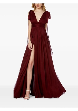 FRAMBOISE Savana V-neck maxi dress - Red
