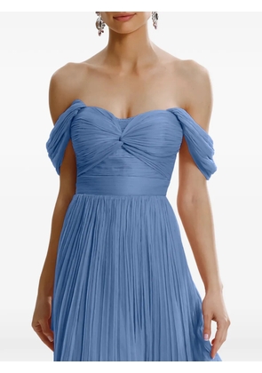 FRAMBOISE Kaly off-the-shoulder midi dress - Blue