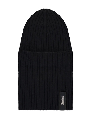 Laminar knit balaclava hat - Black