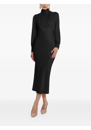 FRAMBOISE Jacob mock-neck long-sleeve midi dress - Black