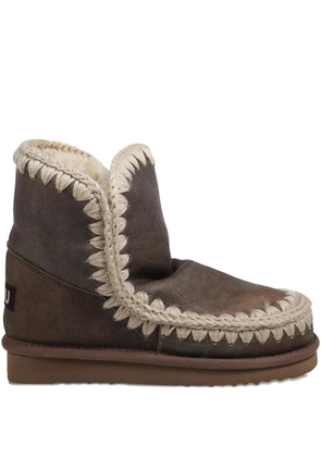 Mou braided-trim boots - Brown
