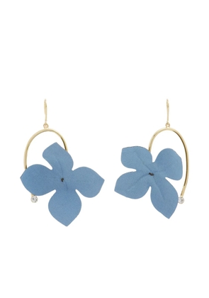 Marni rhinestone-flower pendant earrings - Gold