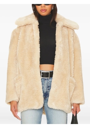 Free People Pretty Perfect faux-fur collar coat - Neutrals