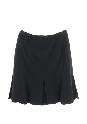 CHANEL Pre-Owned 1986-1988 logo button skirt - Black