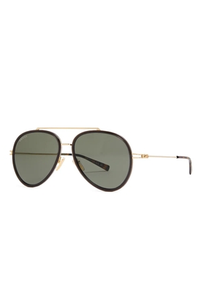 Gucci pilot frame sunglasses - Black