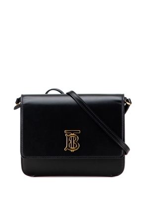 Burberry Pre-Owned 2018-2025 Mini Leather TB Monogram Flat crossbody bag - Black