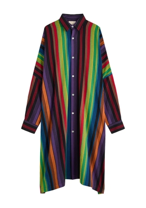 Marrakshi Life striped shirt dress - Black