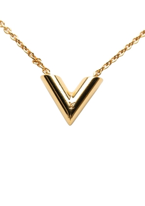 Louis Vuitton Pre-Owned 2020 Gold Plated Essential V Necklace costume necklace