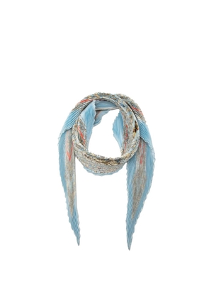 Hermès Pre-Owned 2000-2020 Printed Plisse Silk Butterfly Scarf scarves - Blue