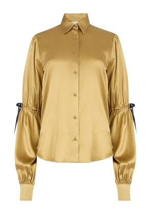 Nina Ricci bow-silk shirt - Gold