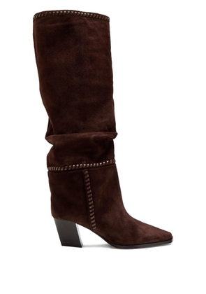 Jimmy Choo square-toe boots - Brown