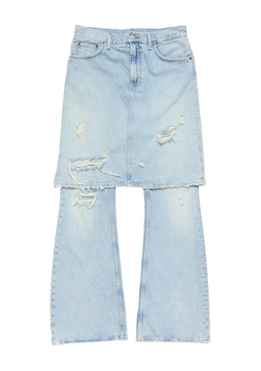 Acne Studios distressed panelled jeans - Blue