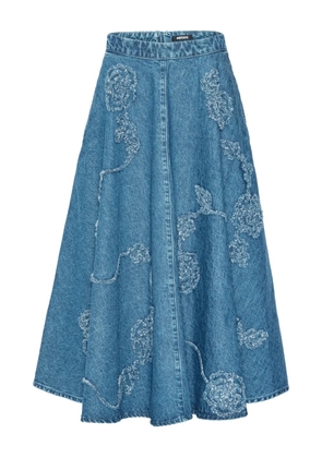 ROTATE BIRGER CHRISTENSEN flower midi skirt - Blue