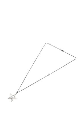 CHANEL Pre-Owned 2017 CC Silver Plated Star Crystal Pendant Necklace costume necklace