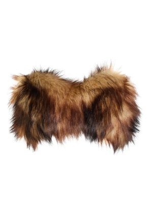 Simone Rocha strapless faux-fur top - Brown