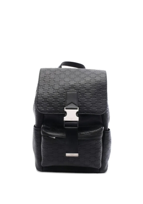 Celine Pre-Owned 2020s triomphe pattern leather backpack - Black