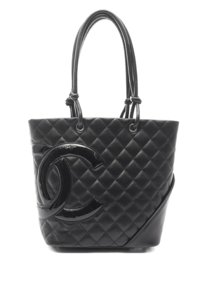 CHANEL Pre-Owned 2005-2006 medium Cambon Line leather tote bag - Black
