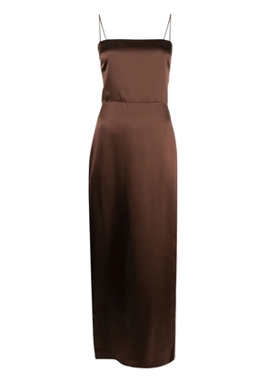 Reformation Frankie sleeveless silk dress - Brown